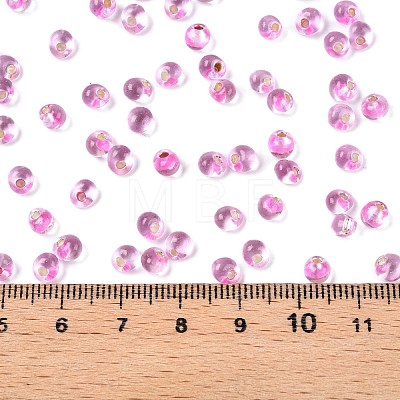 6/0 Baking Paint Transparent Glass Seed Beads SEED-N006-06G-1