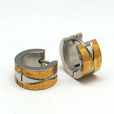 Fashion 304 Stainless Steel Huggie Hoop Earrings EJEW-G124-M19-1