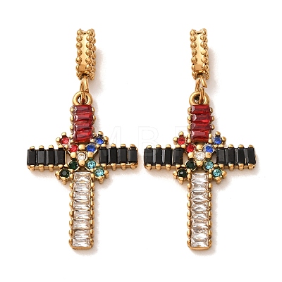 304 Stainless Steel Rhinestone Pendants RB-CBA5CCB-05E-G-1