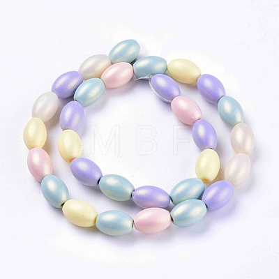 Spray Painted Resin Beads Strands RESI-N027-04A-1