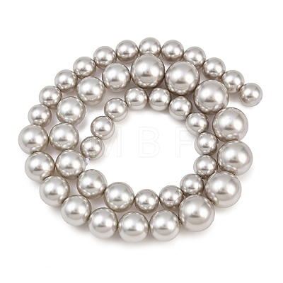 Electroplated Glass Pearl Graduated Beads Strands BSHE-C011-03D-1