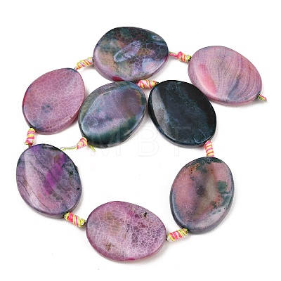 Natural Fire Crackle Agate Beads Strands G-P605-L03-01A-1