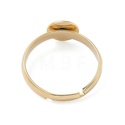 Adjustable Brass Pad Ring Settings KK-K414-10C-G-1