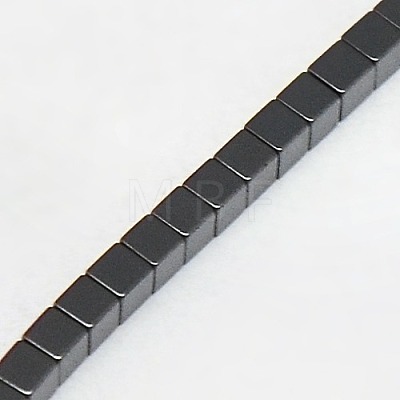 Electroplate Non-magnetic Synthetic Hematite Beads Strands G-J170A-3x3mm-03-1