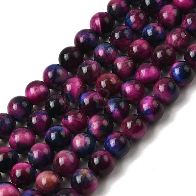 Natural Tiger Eye Beads Strands G-F561-10mm-B09-1