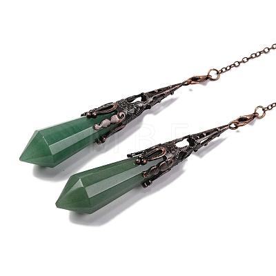 Natural Green Aventurine Pointed Dowsing Pendulum Big Pendants G-H285-06R-A17-1