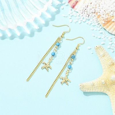 Brass Dangle Earrings EJEW-JE07036-1