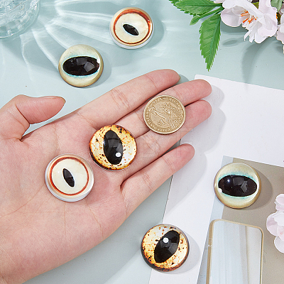 Glass Cat Eye Decorative Eye Piece DIY-WH0671-559C-1