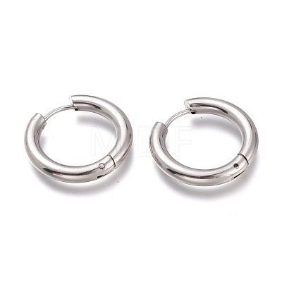 Tarnish Resistant 201 Stainless Steel Huggie Hoop Earrings EJEW-L256-05P-P-1