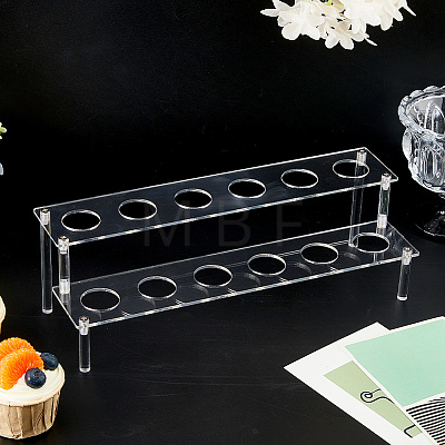 2-Tier Acrylic Ice Cream Display Riser Stands ODIS-WH0030-357A-1