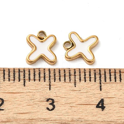 304 Stainless Steel Enamel Charms STAS-L022-292G-X-1