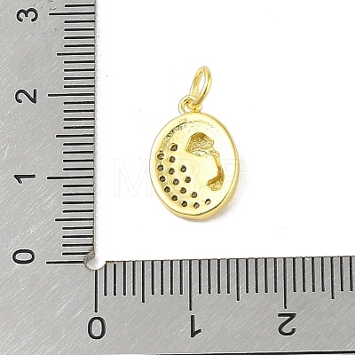 Brass Micro Pave Cubic Zirconia Pendants KK-E111-30G-1