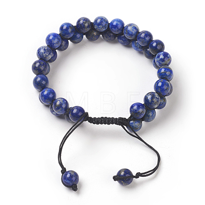 Adjustable Natural Mixed Stone Braided Bead Bracelets BJEW-E351-01-1