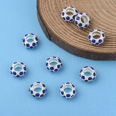 Alloy Montana Rhinestone European Beads X-CPDL-H999-17-1