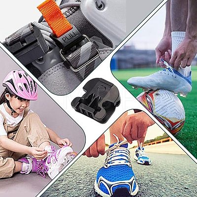 12 Pairs 12 Colors Plastic Shoelaces Buckle Lock FIND-FG0003-90-1