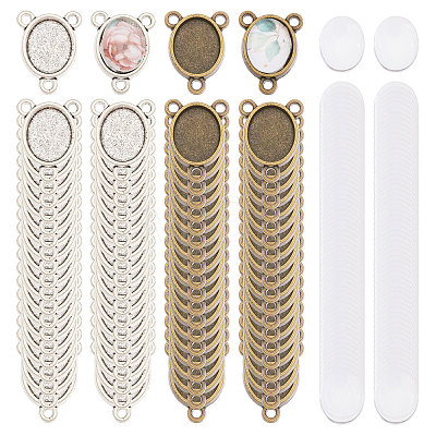 80Pcs Zinc Alloy Connector Cabochon Settings FIND-CA0011-28-1