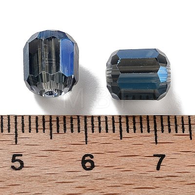 Electroplate Column Glass Beads EGLA-A043-02-FR02-1