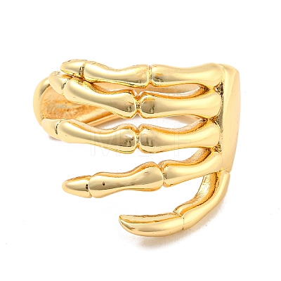 Real 14K Gold Plated Brass Cuff Earrings LS-EJEW-M232-02A-G-1