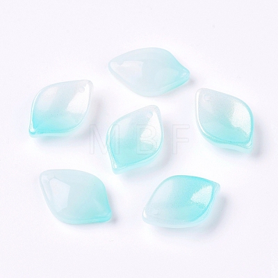 Imitation Jade Glass Pendants GLAA-L027-D01-1