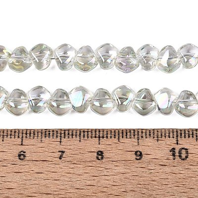 Electroplate Transparent Glass Beads Strands EGLA-Q133-01A-09-1