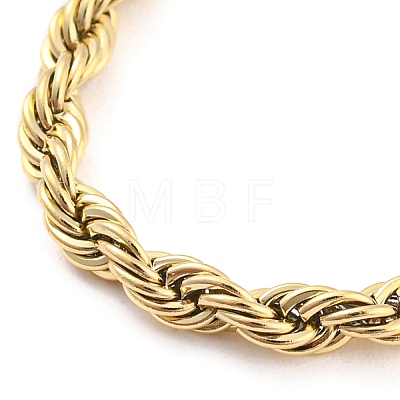 304 Stainless Steel Twisted Bracelet Makings STAS-P333-20G-1