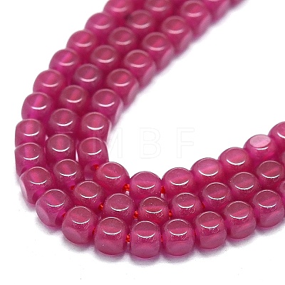 Lab Grown Red Corundum Beads Strands G-G106-N01-02-1-1