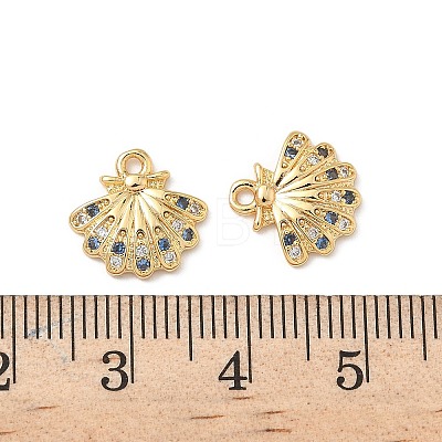 Brass Micro Pave Cubic Zirconia Charms X-KK-C099-01J-G-1