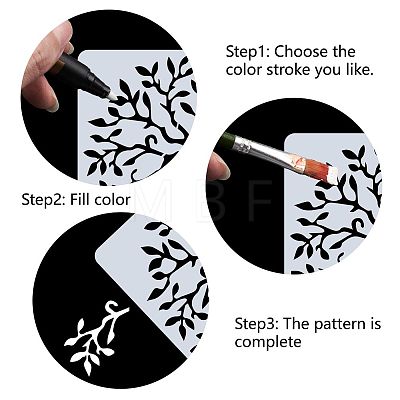 Gorgecraft Plastic Drawing Painting Stencils Templates DIY-GF0006-02A-1