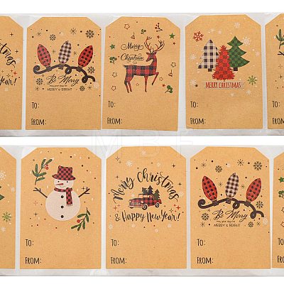 Christmas Theme Cartoon Paper Stickers STIC-P013-08B-1