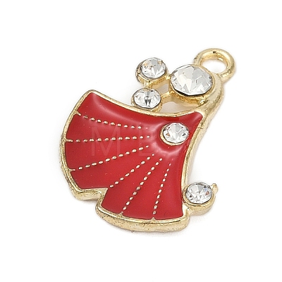 Alloy Enamel Pendants with Rhinestone FIND-Z070-07G-06-1