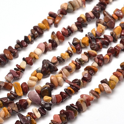 Natural Mookaite Chip Bead Strands G-M205-39-1