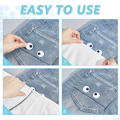 20Pcs Eyes Polyester Embroidery Iron on/Sew on Patches DIY-GA0010-06C-02-1