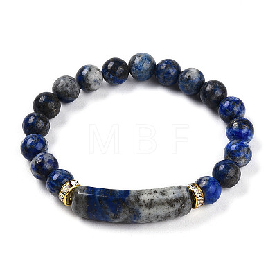 Natural Lapis Lazuli Beads Stretch Bracelets BJEW-T022-04H-1