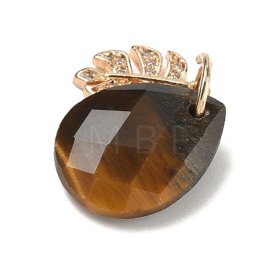 Natural Tiger Eye Pendants G-K422-02KCG-05-1