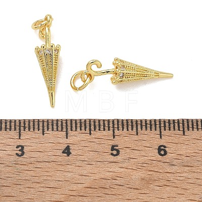 Brass Micro Pave Clear Cubic Zirconia Pendants KK-CBAD9DF-08G-1