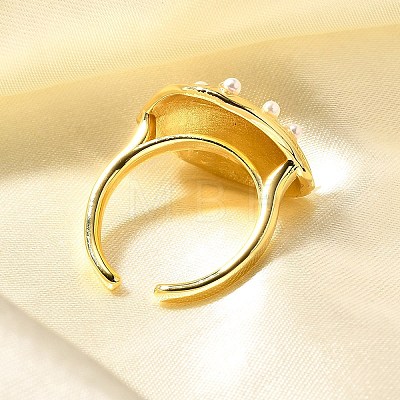 Brass Cuff Rings for Women RJEW-Q008-09G-1