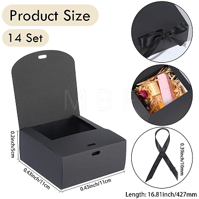Folding Paper Gift Boxes with Ribbon CON-WH20001-11A-02-1