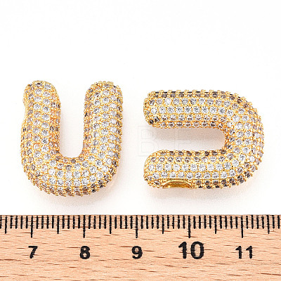 Brass Micro Pave Cubic Zirconia Pendants KK-N254-06G-U-1