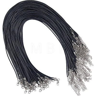 50Pcs Waxed Imitation Leather Cord Necklace Makings AJEW-SP0001-04-1