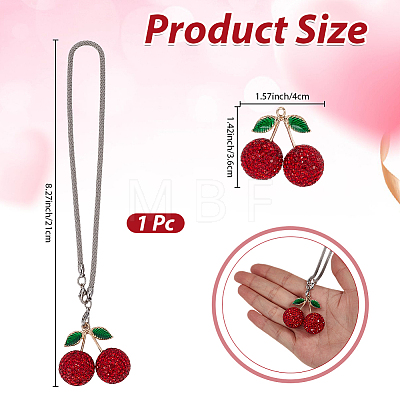 1Pc Alloy Rhinestone Car Pendant Decorations AJEW-CN0007-26-1