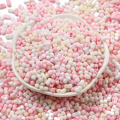 Macaron Color Opaque Frosted Glass Seed Beads SEED-K009-12B-02-1