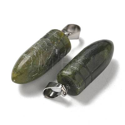 Natural Southern Jade Pointed Pendants G-B127-18P-01-1