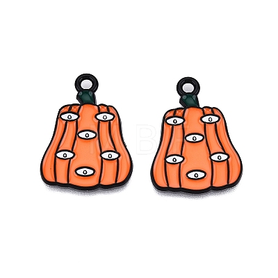 Halloween Theme Spray Painted Alloy Enamel Pendants ENAM-T020-09D-1