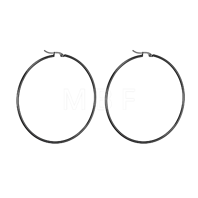 304 Stainless Steel Big Hoop Earrings EJEW-F105-02B-1