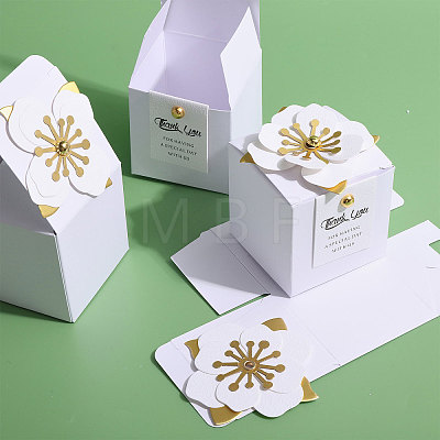 Square Paper Candy Packaging Boxes CON-WH0089-59-1
