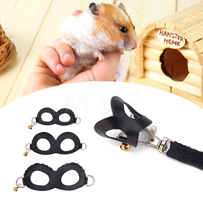 PU Leather & Alloy Hamster Harness Belt Traction Rope AJEW-WH0248-524B-1