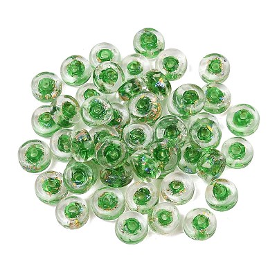 Luminous Handmade Foil Glass Beads LAMP-P020-01A-01-1