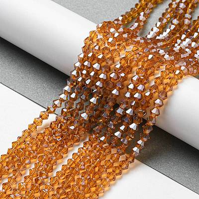 Transparent Electroplate Glass Beads Strands LS-EGLA-A039-T2mm-A28-1