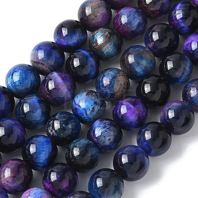 Natural Tiger Eye Beads Strands G-F561-8mm-B05-1