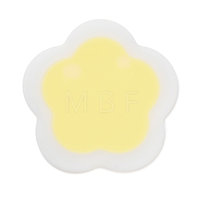 Flower-Shaped Silicone Heat Insulation Coasters AJEW-K055-03B-1